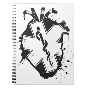 Cuaderno estrella del corazón anatómico de la vida
