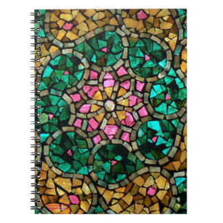 Cuaderno "estrella del mosaico del vitral de la