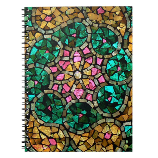 Cuaderno "estrella del mosaico del vitral de la (Frente)