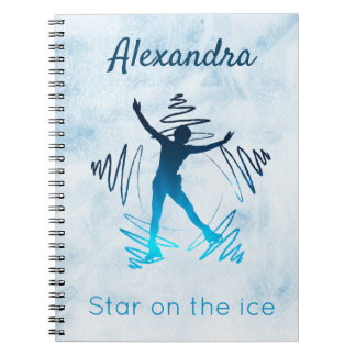 Cuaderno Estrella del portátil de patinaje artístico sobre 