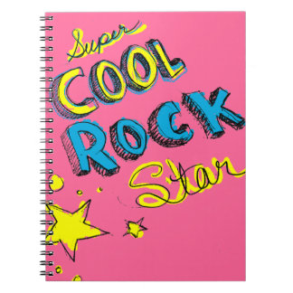 Cuaderno Estrella del rock fresca estupenda