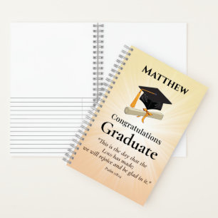 Cuaderno Estrella Dorada Personalizada con Nombre para Grad