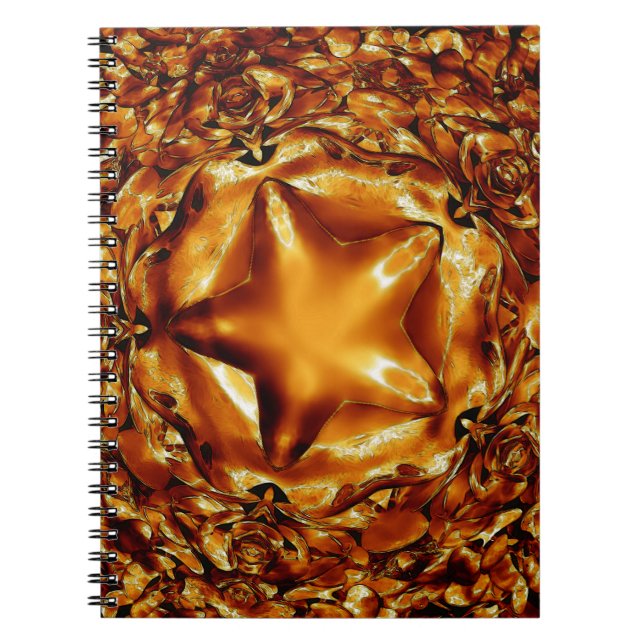 Cuaderno Estrella elegante de Navidades de cobre de Moda (Frente)