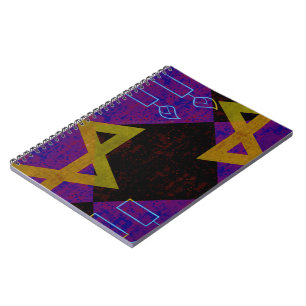 Cuaderno Estrella feliz de Hanukkah de David menorah de Sli