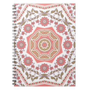Cuaderno Estrella floral mosaica: Patrón sin foco