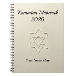 Cuaderno Estrella Islámica Elegante con Relieve