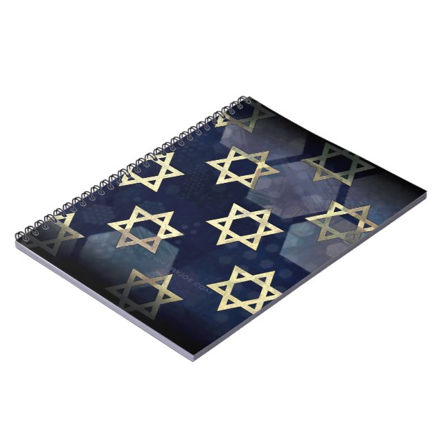 Cuaderno Estrella múltiple Happy Hanukkah de SlipperyJoe de (Lado Izquierdo)