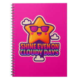 Cuaderno Estrella Neon Kawaii - "Brilla incluso en días nub