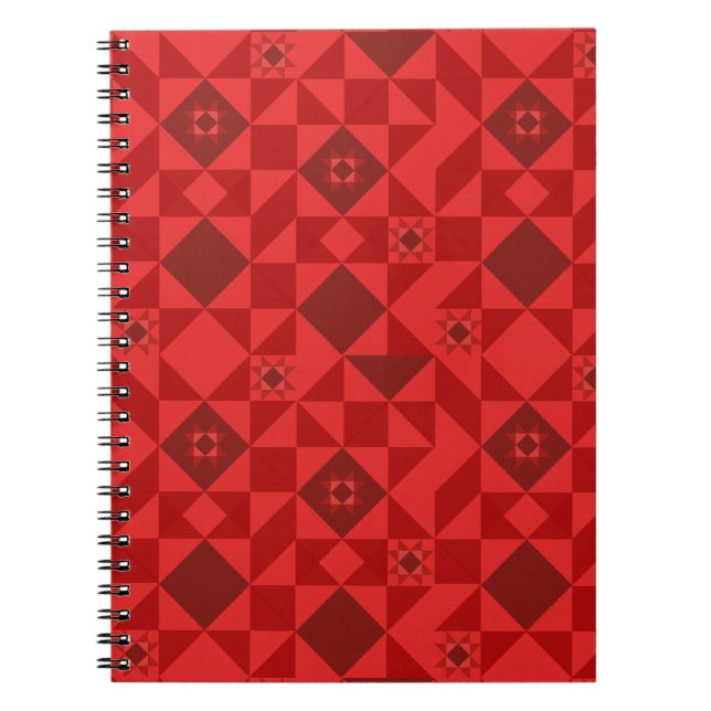 Cuaderno Estrella nórdica roja brillante (Frente)
