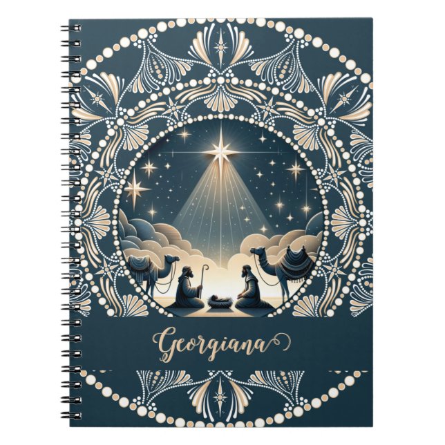 Cuaderno Estrella personalizada de nombre de maravilla de p (Frente)