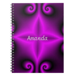 Cuaderno Estrella púrpura y espirales