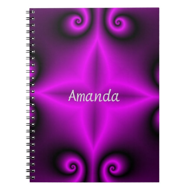 Cuaderno Estrella púrpura y espirales (Frente)