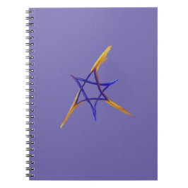 Cuaderno Estrella violeta del triángulo púrpura de David No