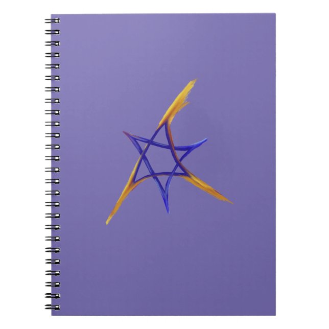Cuaderno Estrella violeta del triángulo púrpura de David No (Frente)