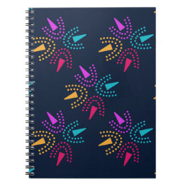Cuaderno estrellas africanas de la moda moderna - azul mari