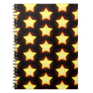 Cuaderno Estrellas amarillas brillan en la noche