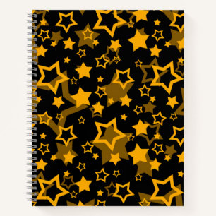 Cuaderno Estrellas Amarillas Doradas Diseño Brillante