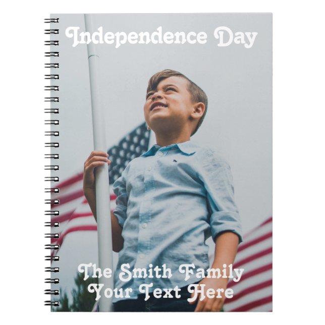 Cuaderno Estrellas antiguas tiras Personalizado de bandera  (Frente)