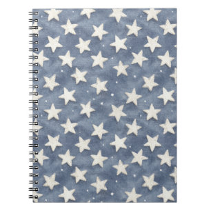 Cuaderno Estrellas Blancas Azules
