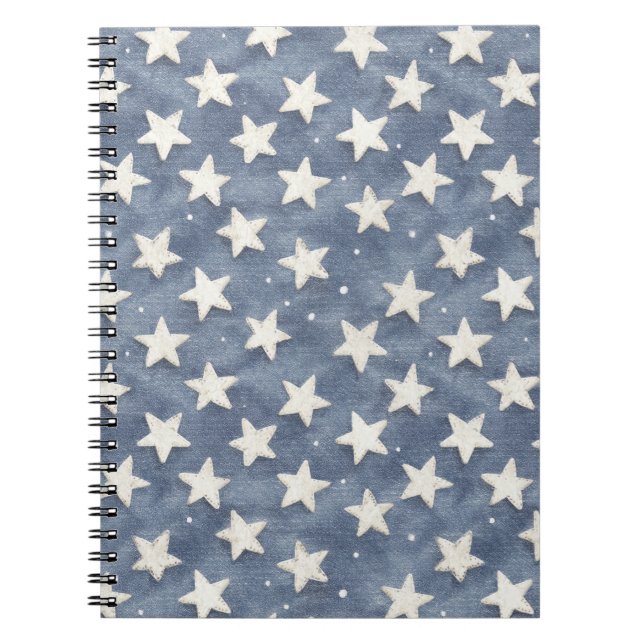 Cuaderno Estrellas Blancas Azules   (Frente)