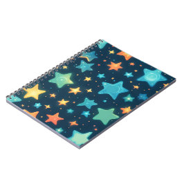 Cuaderno Estrellas brillantes en azul