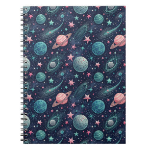 Cuaderno Estrellas Celestiales, Galaxia Cósmica y Patrón de