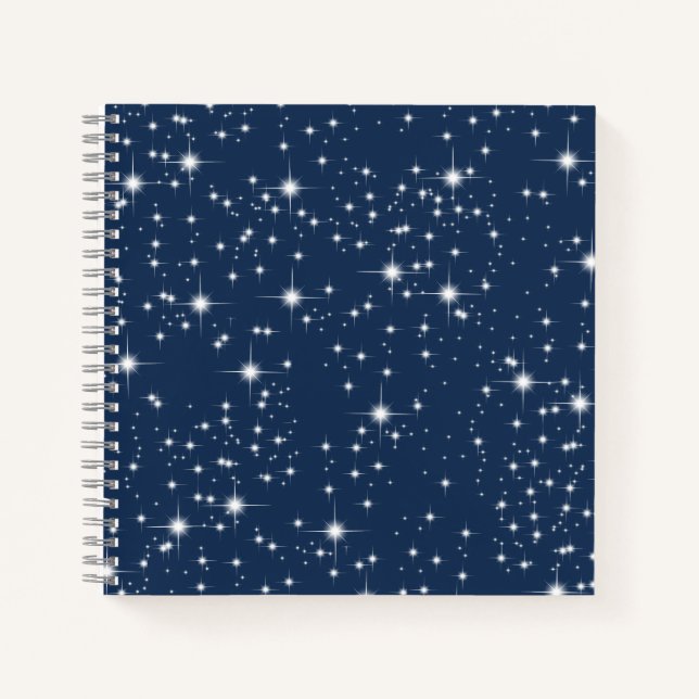 Cuaderno Estrellas de guijarros en azul marino (Anverso)