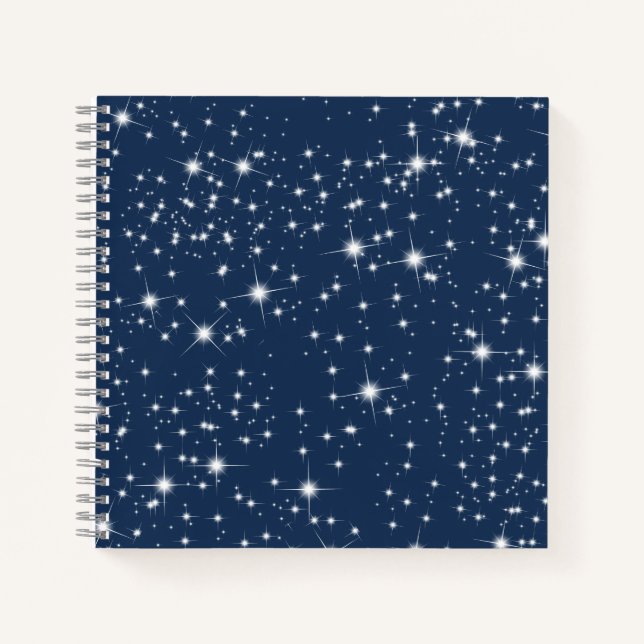 Cuaderno Estrellas de guijarros en azul marino (Anverso)