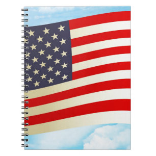 Cuaderno Estrellas de la Bandera Americana Rayas Honran la