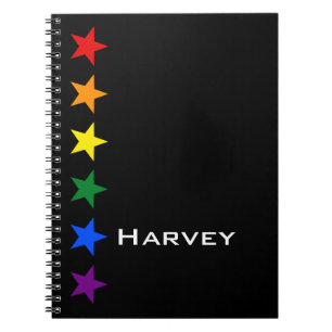 Cuaderno ESTRELLAS DE LA BANDERA DE RAINBOW + tus ideas