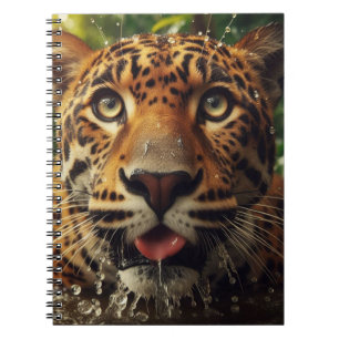 Cuaderno Estrellas de leopardo mientras agita agua en la ju