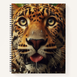 Cuaderno Estrellas de leopardo mientras agita agua en la ju