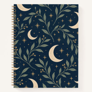 Cuaderno Estrellas de medianoche y jardín lunar