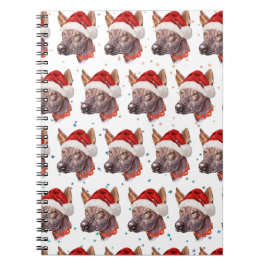 Cuaderno Estrellas de Navidad de la raza de perro sin pelo 