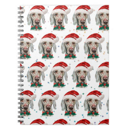 Cuaderno Estrellas de Navidad de la raza de perro Weimarane
