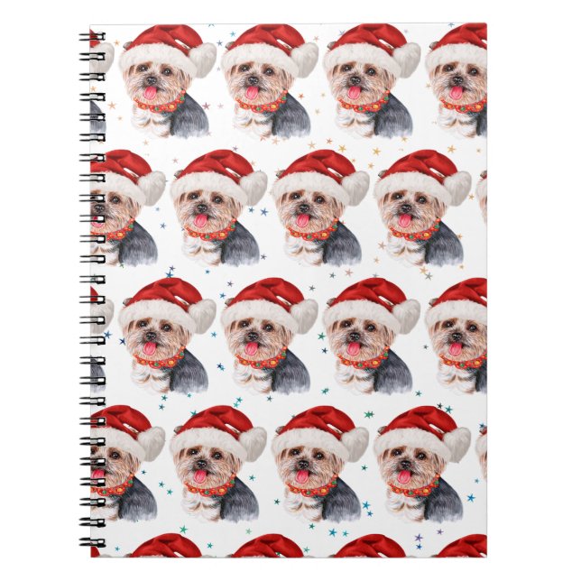 Cuaderno Estrellas de Navidades de la raza de perro del Yor (Frente)