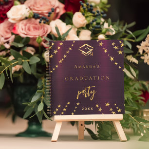 Cuaderno Estrellas de oro de Borgoña para la graduación de 