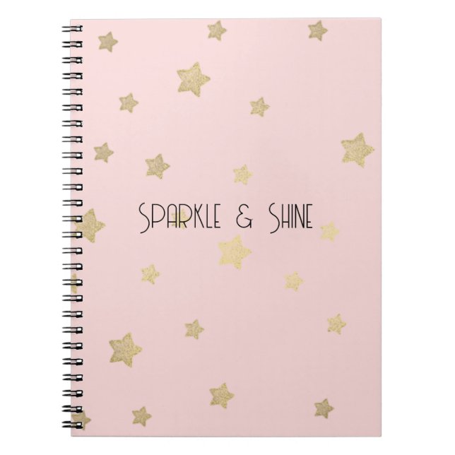 Cuaderno Estrellas de oro rosa (Frente)