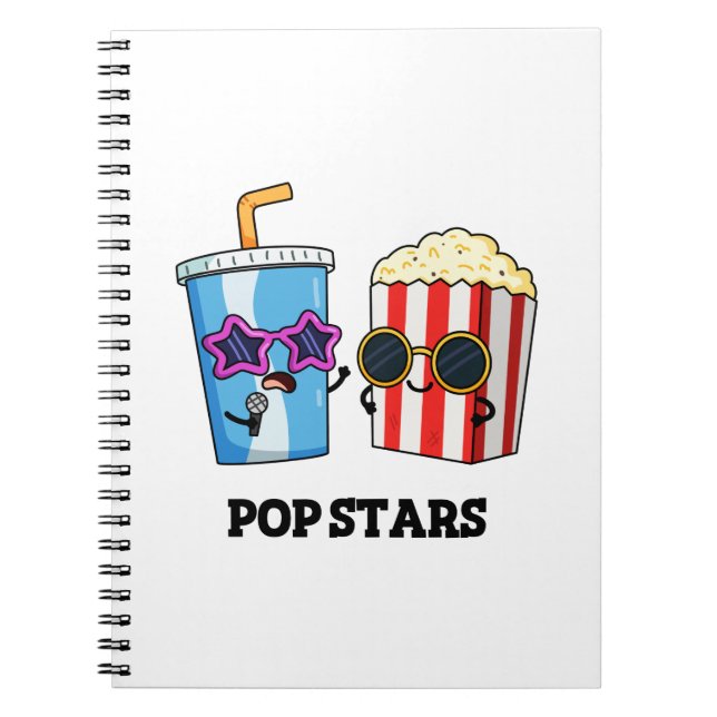 Cuaderno Estrellas de Pop Chiste de Snack Divertido  (Frente)