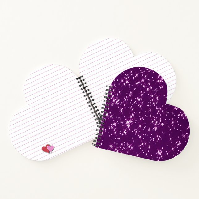 Cuaderno Estrellas de purpurina púrpura (Interior)