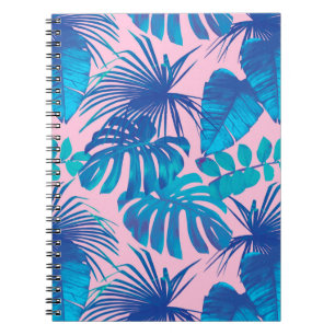 Cuaderno Estrellas de rayas de papel digital tropical