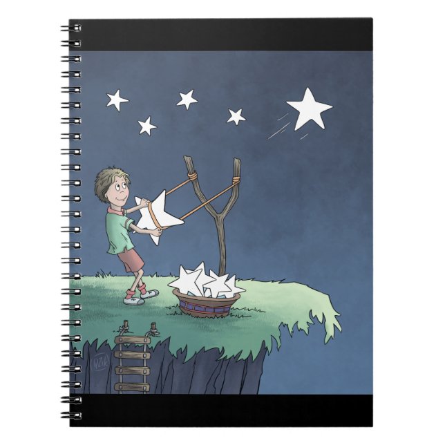Cuaderno Estrellas de tiro - Creando deseos para el portáti (Frente)