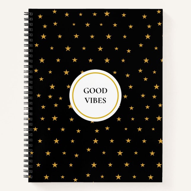 Cuaderno Estrellas doradas en negro (Anverso)