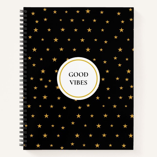 Cuaderno Estrellas doradas sobre negro (Anverso)