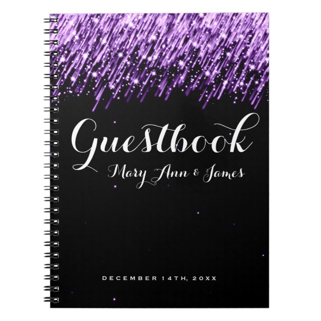 Cuaderno Estrellas el caer del Guestbook de la boda (Frente)