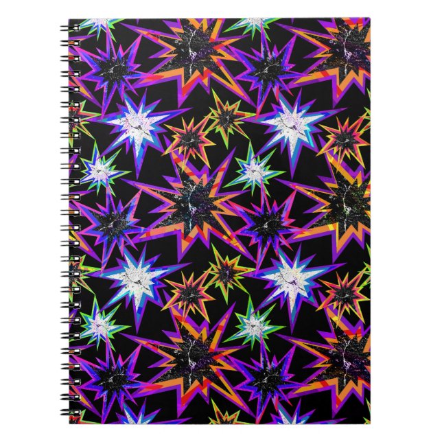 Cuaderno Estrellas en negro. (Frente)