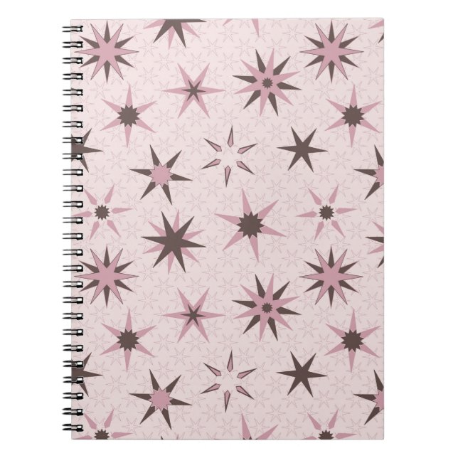 Cuaderno Estrellas Geo Rosa Bonito - patrón.  (Frente)