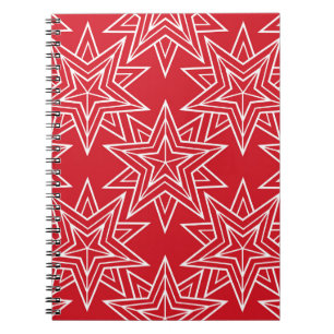 Cuaderno Estrellas geométricas, patrón ininterrumpido vinta