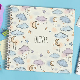 Cuaderno Estrellas juguetonas, lunas y nubes esponjosas