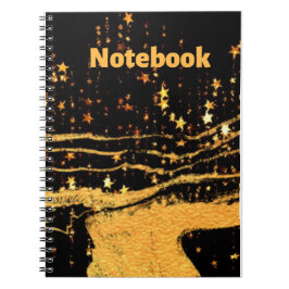 Cuaderno estrellas negras y doradas
